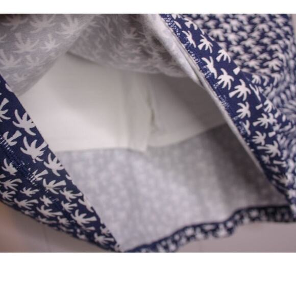 Coral Bay Skirt Shorts Lining Palm Tree Print Blue White Size S - Picture 3 of 5